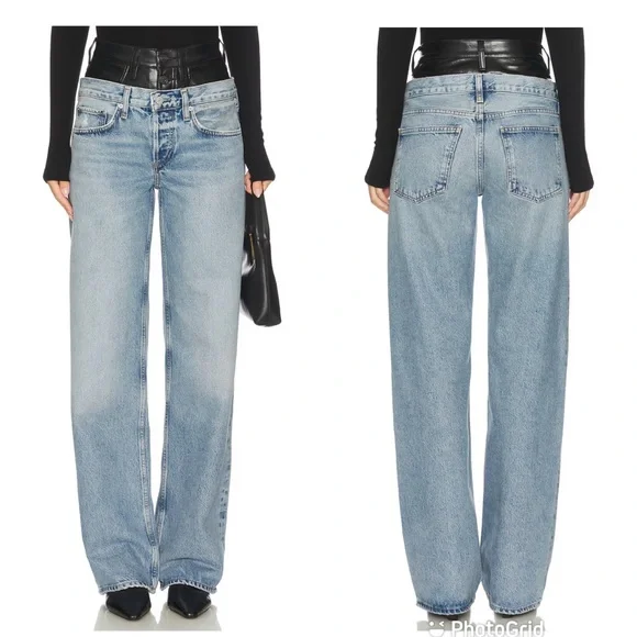 Agolde Elson High Rise Loose Jeans in Detox & Outbreak New with Tags! - Picture 1 of 11